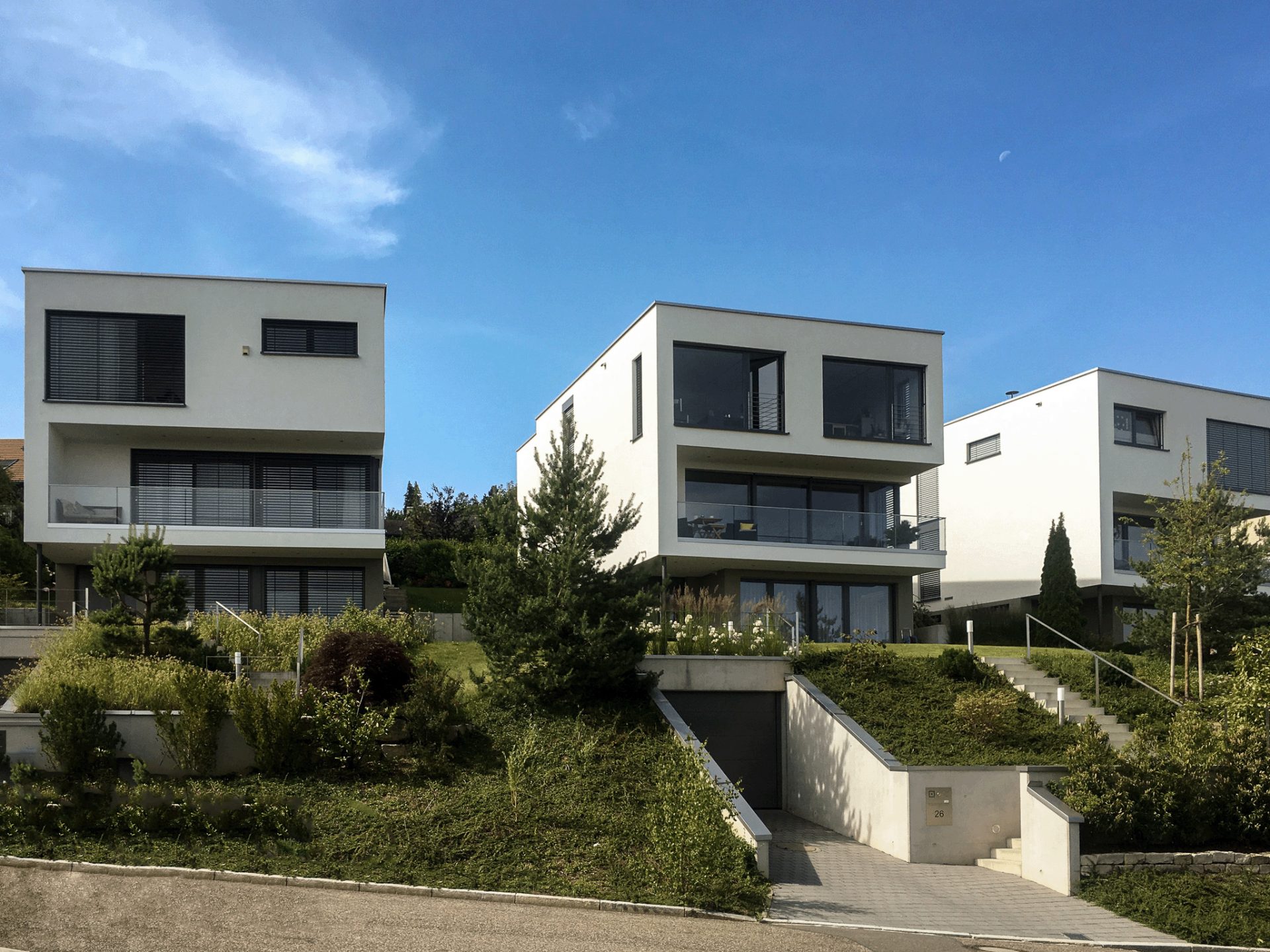 Neubau O24 in Gerlingen, freistehende Villen, fertiggestellt 2014