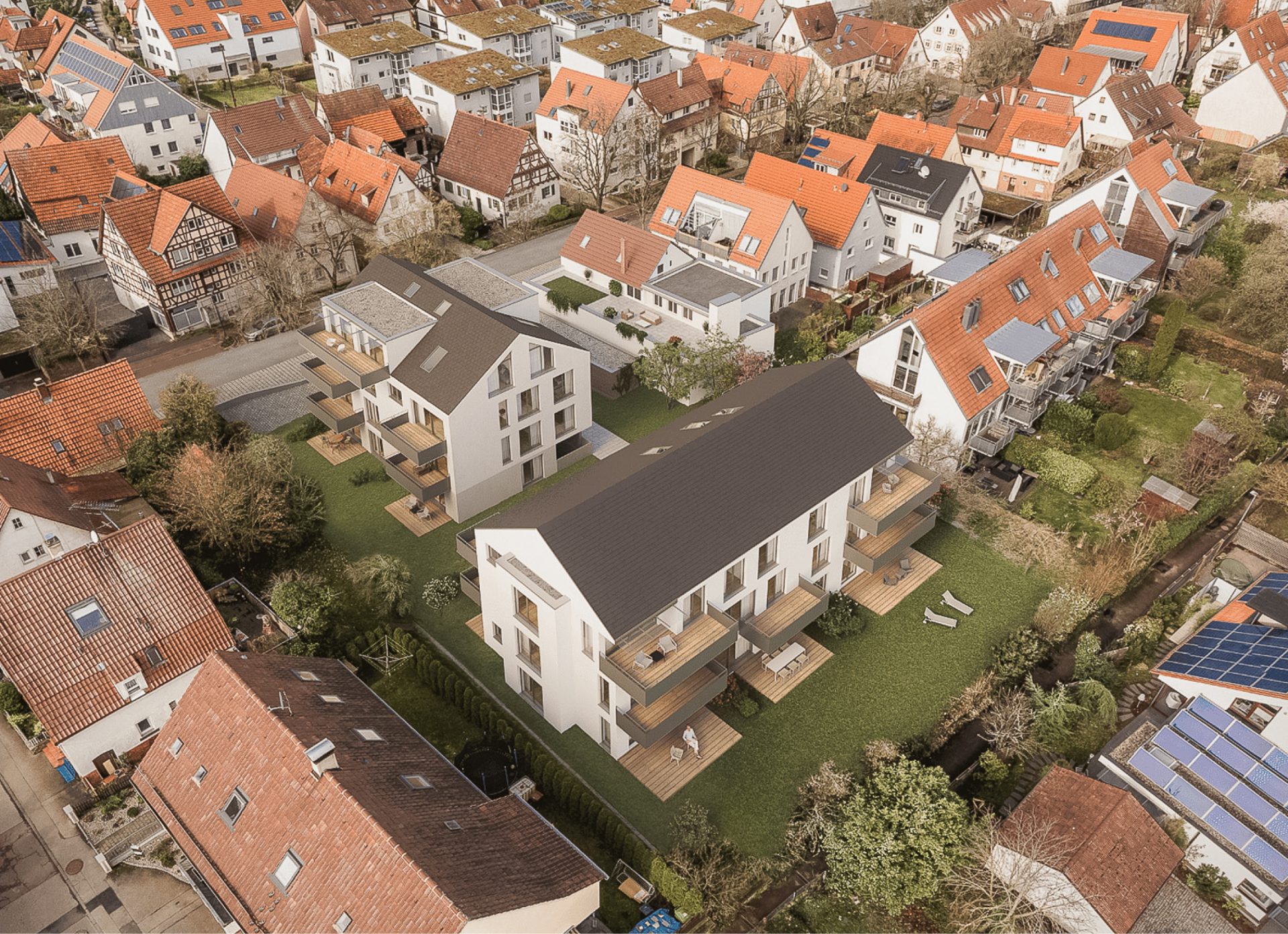 Neubauwohnungen an der Hauptstraße 71 in Gerlingen, Bautenstand und Ausstattung